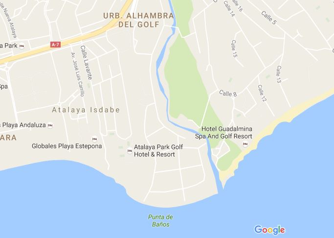 Map of Villa Luxe and immediate surroundings, Puerto Banus
